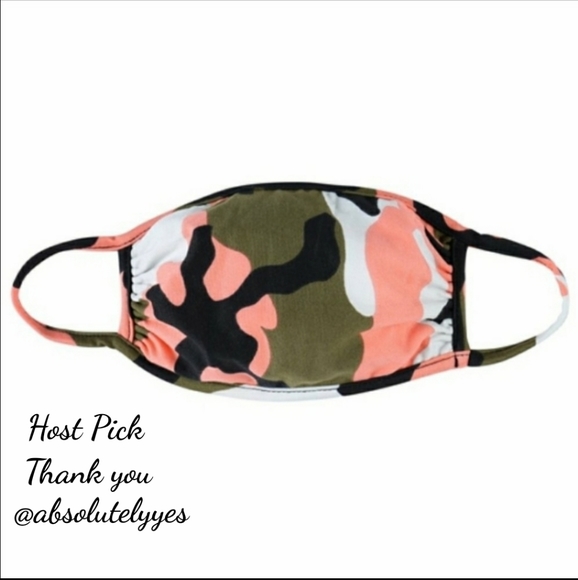 Kids Any 2 $20, 2 Ply New Coral Camo Facemask - Picture 3 of 3